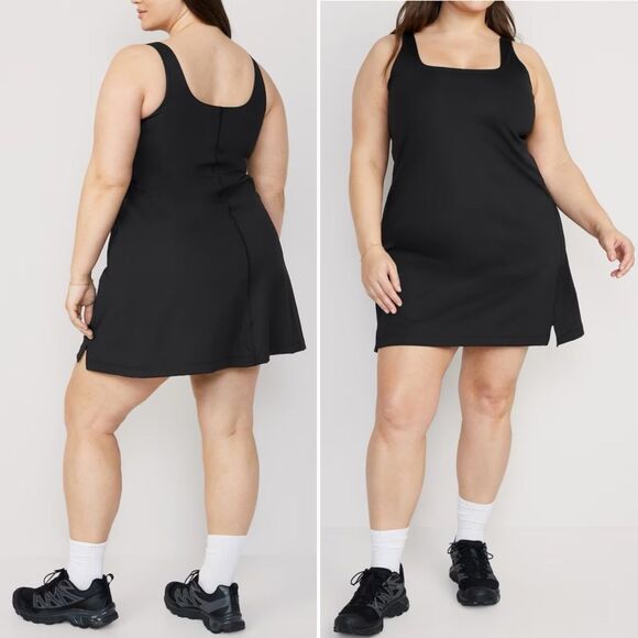Old Navy PowerSoft Sleeveless Active Dress Skort Blackjack Black Plus Size 3X - Picture 1 of 14